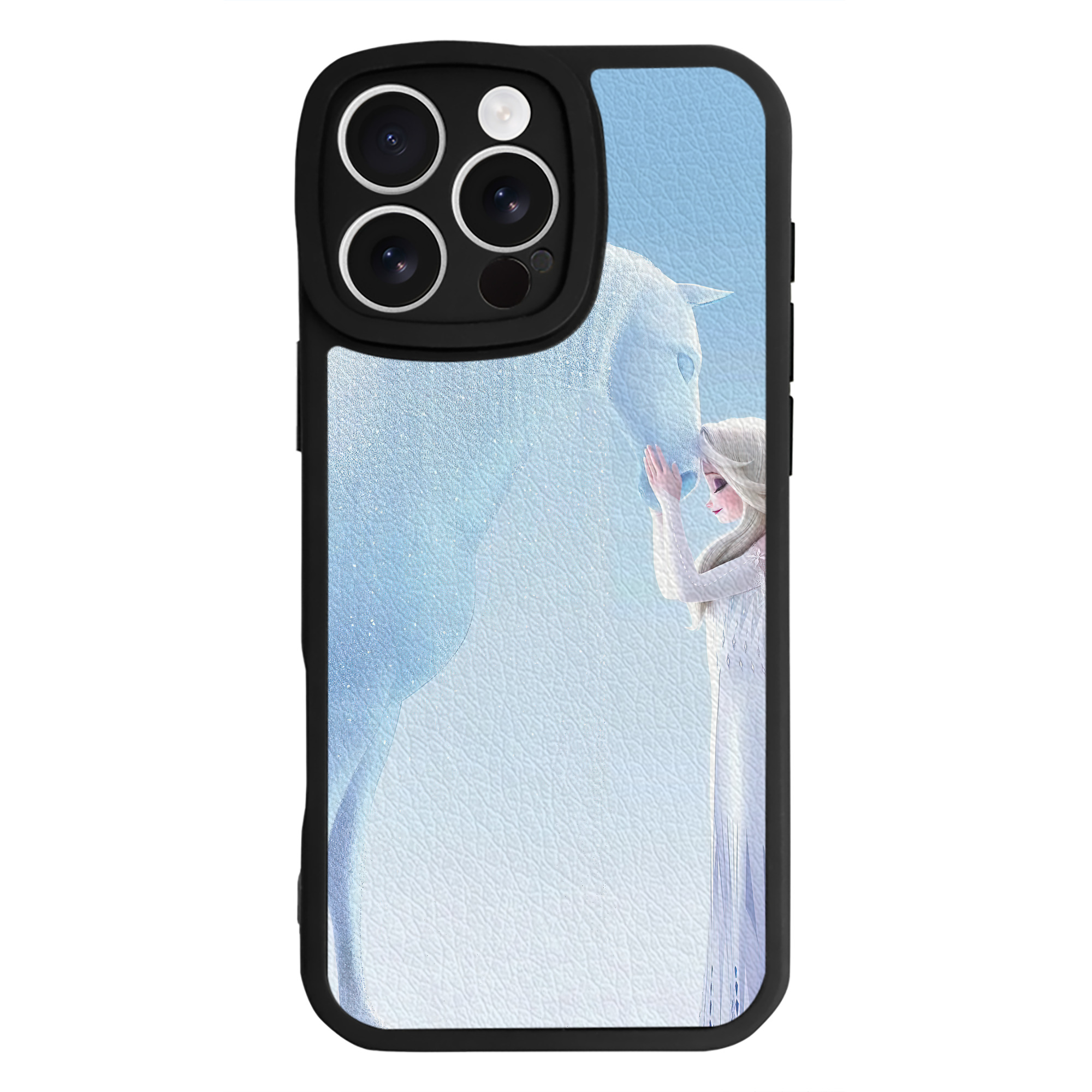 （画像用） アナと雪の女王 アンナ エルサ Frozen Anna Elsa 【iPhone 16シリーズ対応】シリコンスマホケース（レザー調） 材質：シリコン